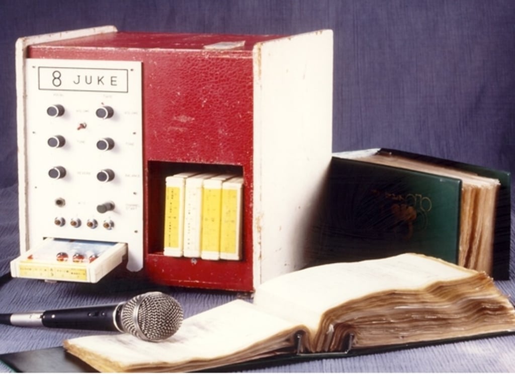 The original karaoke machine, the Juke 8, circa 1971. Photo: Daisuke Inoue Young