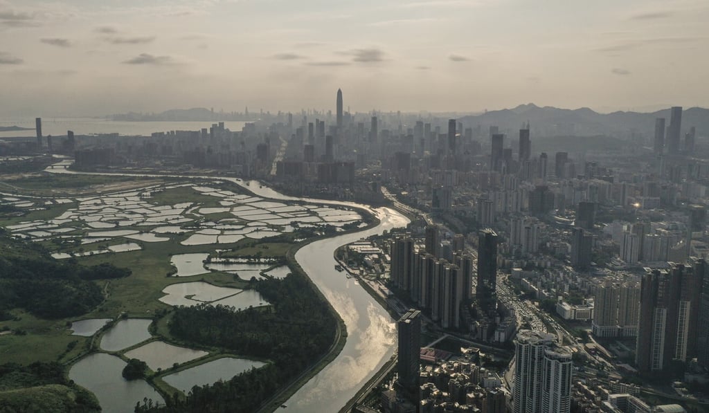 An aerial view of Shenzhen in the Greater Bay Area. Photo: Martin Chan