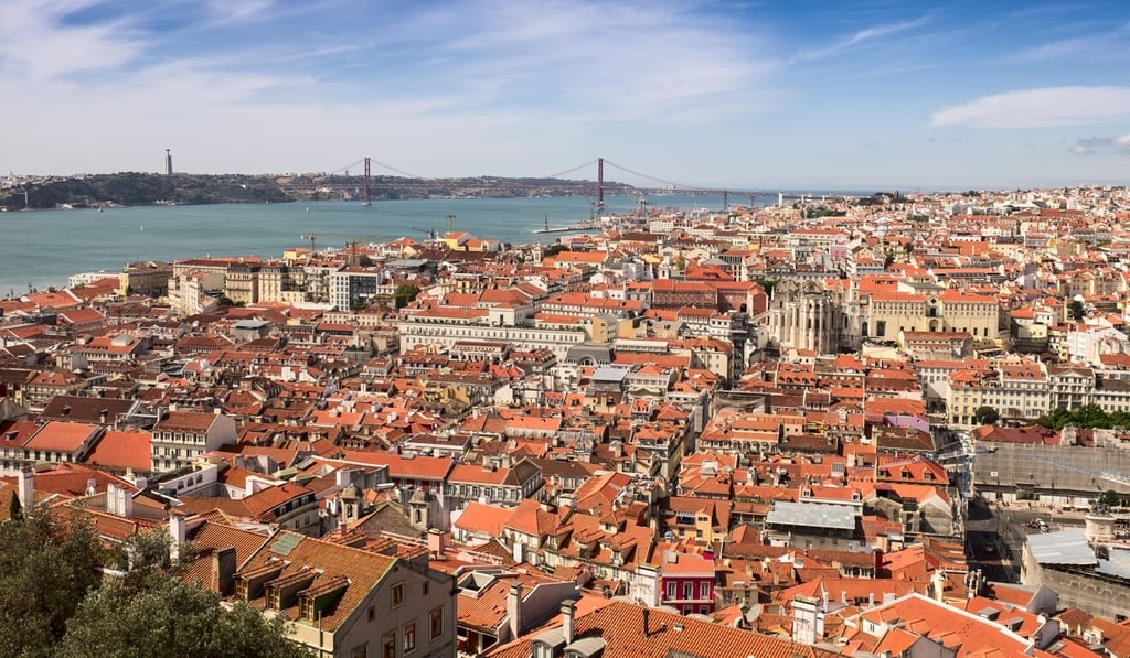 An aerial view of Lisbon, where property prices have remained strong despite the pandemic. Photo: Shutterstock