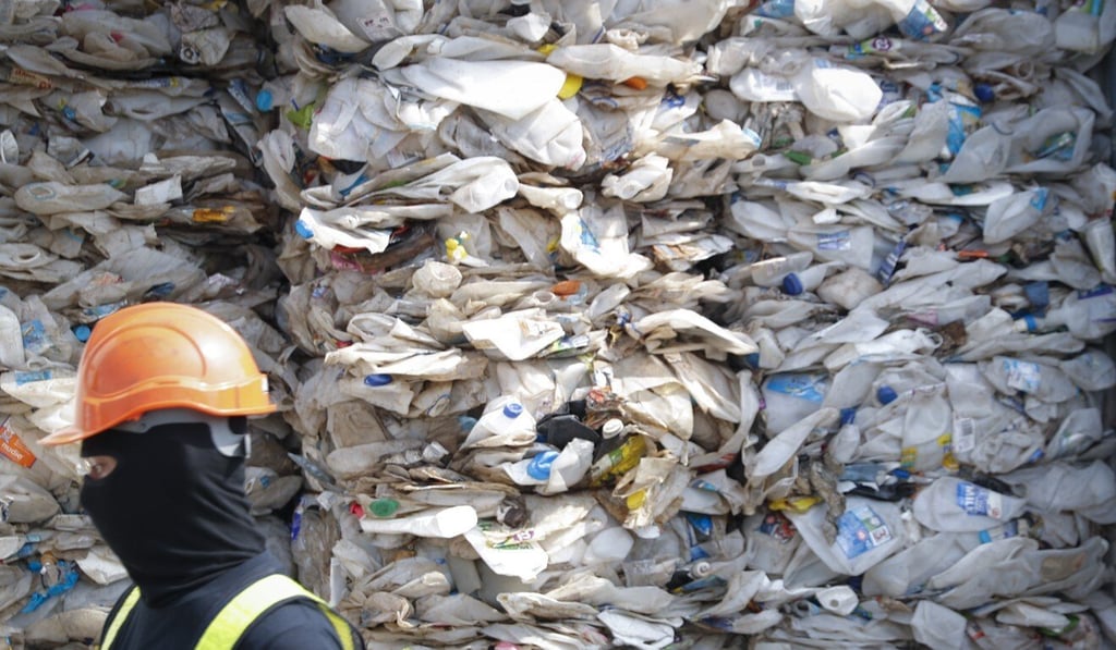 A container filled with plastic waste from Australia, in Malaysia's Port Klang. Photo: AP
