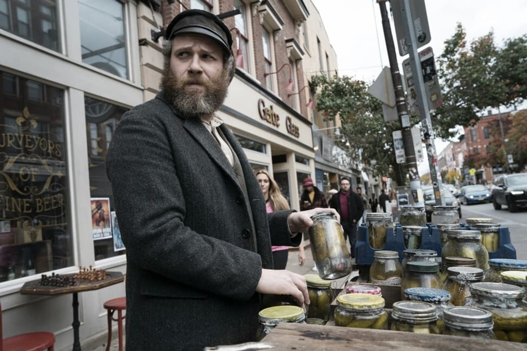Rogen stars as 100-year-old Eastern European Jewish immigrant Herschel Greenbaum in HBO Max’s An American Pickle. Photo: AP