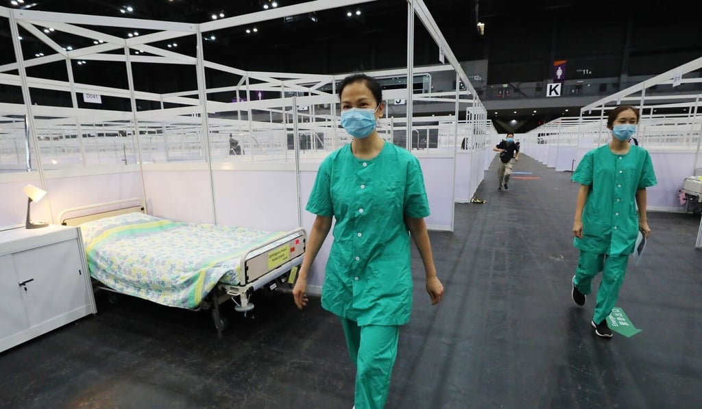 The community coronavirus treatment facility at AsiaWorld-Expo near Hong Kong airport. Photo: Dickson Lee
