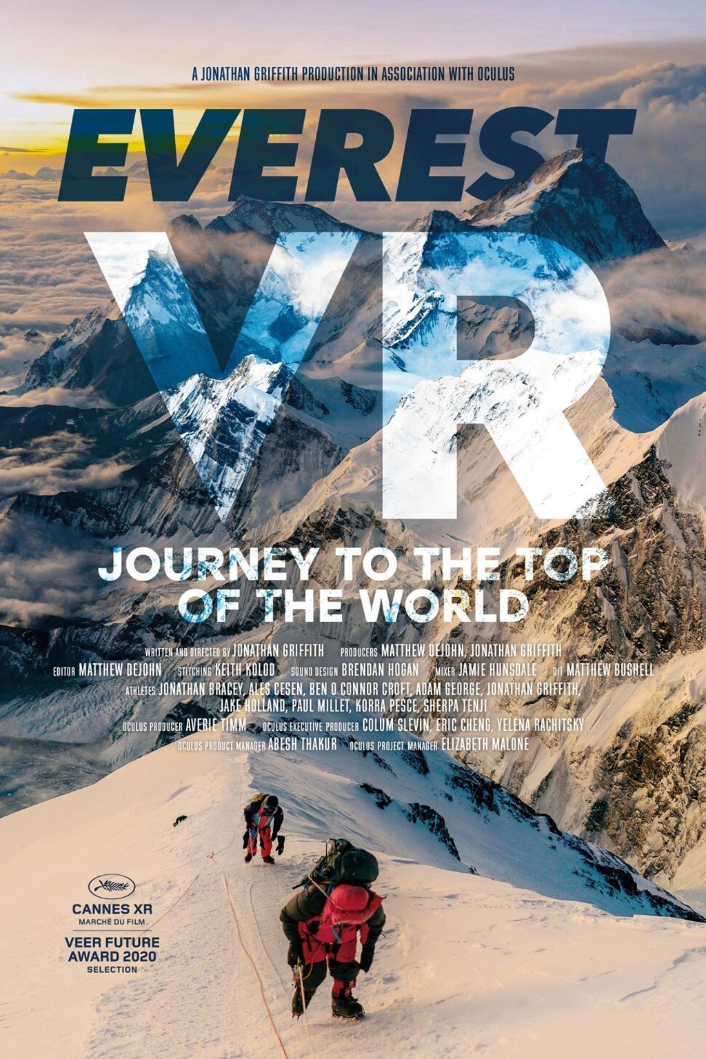 A poster promoting one of the 12 Cannes XR virtual-reality film competition entries being shown at VeeR’s exhibition in Beijing.