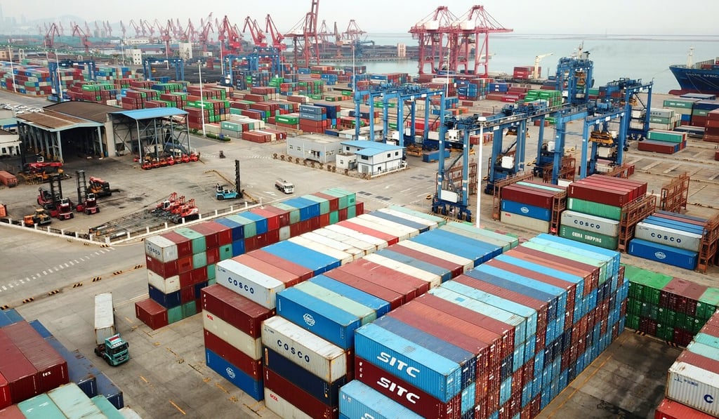 Containers at the port in Lianyungang city, in China’s Jiangsu province. Photo: Xinhua Containers at the port in Lianyungang city, in China’s Jiangsu province. Photo: Xinhua