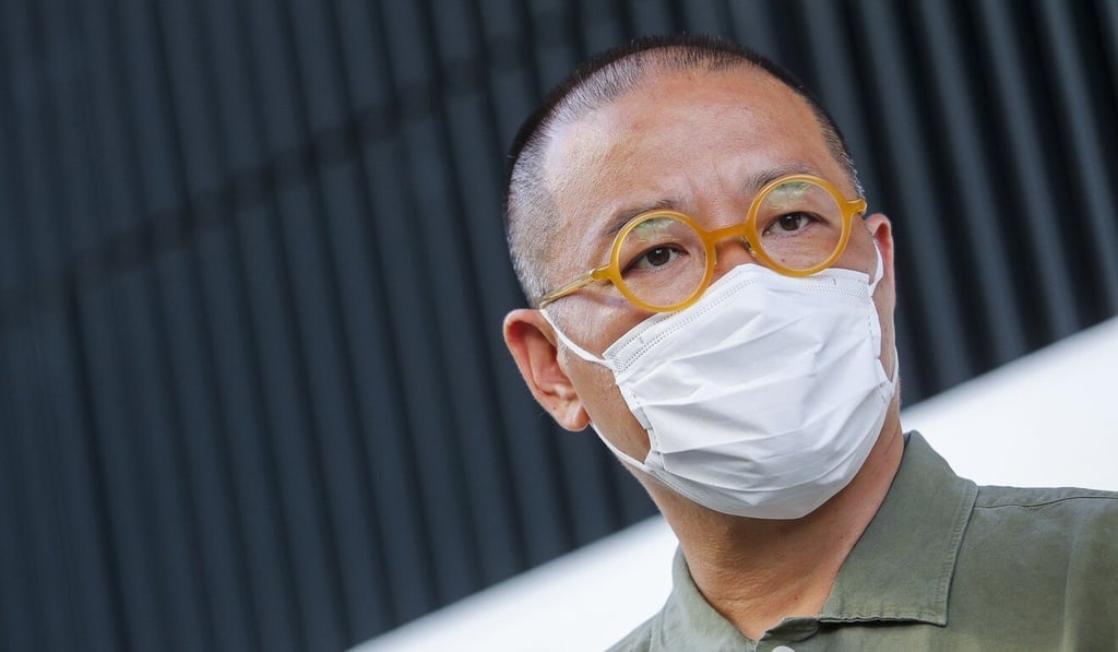 Shiu Ka-chun meets reporters to discuss Hong Kong Baptist University's decision to not renew his contract as a lecturer on July 27. Photo: Edmond So Shiu Ka-chun meets reporters to discuss Hong Kong Baptist University's decision to not renew his contract as a lecturer on July 27. Photo: Edmond So