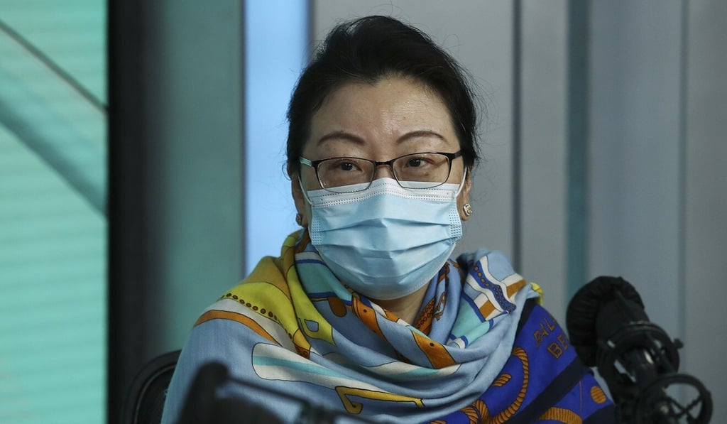 Secretary for Justice Teresa Cheng attends a RTHK radio programme about the national security law in July. Photo: Nora Tam