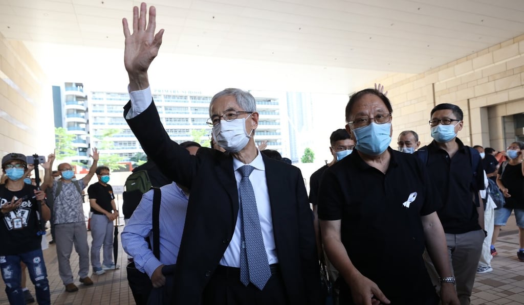 Martin Lee (left) and Yeung Sum were two of five opposition figures contesting a police search warrant granting them access to their phones. Photo: Dickson Lee