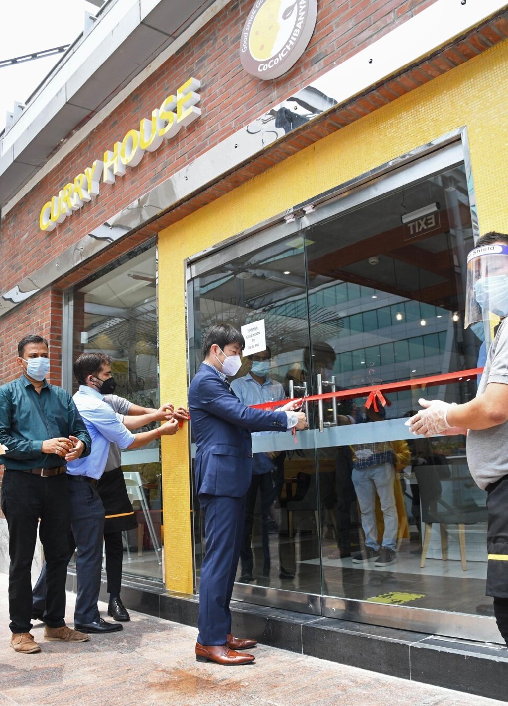 A tape-cutting ceremony held on August 3 for CoCo Ichibanya’s first outlet in India. Photo: Kyodo News via Getty Images A tape-cutting ceremony held on August 3 for CoCo Ichibanya’s first outlet in India. Photo: Kyodo News via Getty Images
