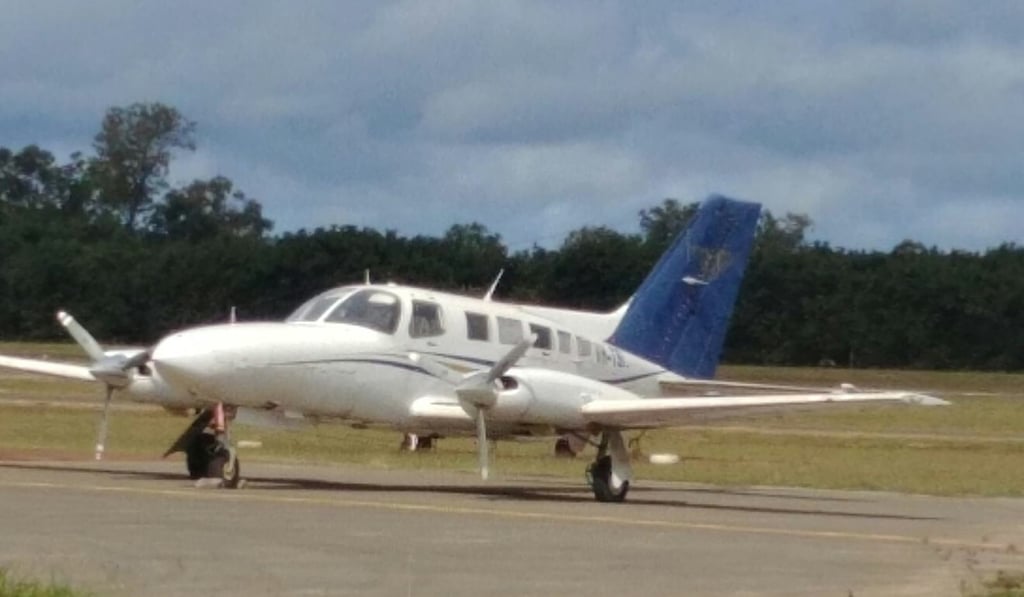 The Cessna aircraft carrying cocaine that crashed while attempting to take off from a remote airstrip in Papua New Guinea. Photo: AFP The Cessna aircraft carrying cocaine that crashed while attempting to take off from a remote airstrip in Papua New Guinea. Photo: AFP