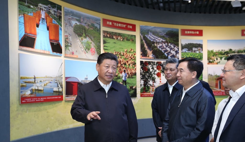 Chinese President Xi Jinping visits a Shenzhen exhibition on Guangdong province’s development over the past 40 years in 2018. Photo: Xinhua Chinese President Xi Jinping visits a Shenzhen exhibition on Guangdong province’s development over the past 40 years in 2018. Photo: Xinhua