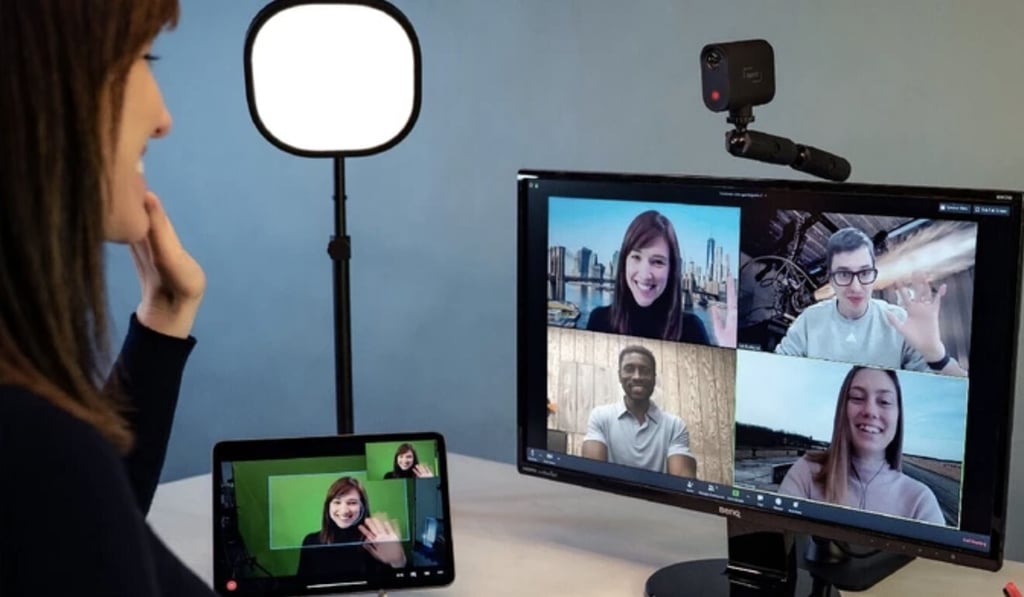 The Mevo camera gives you higher definition than a webcam and can zoom. Photo: Mevo The Mevo camera gives you higher definition than a webcam and can zoom. Photo: Mevo