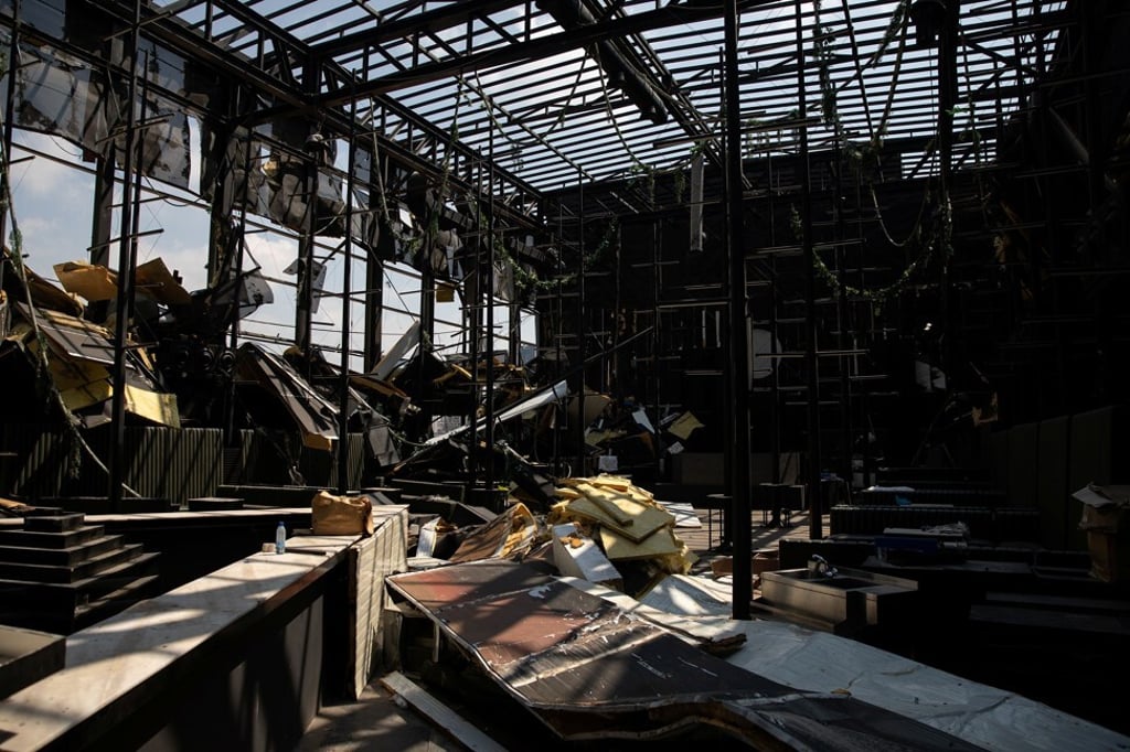 The destroyed AHM club, in Beirut, Lebanon. Photo: Reuters/Alkis Konstantinidis