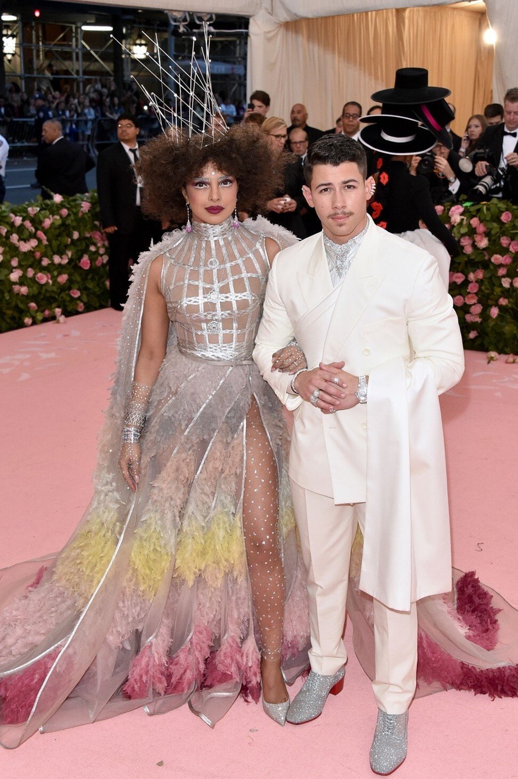 Priyanka Chopra and Nick Jonas attend the 2019 Met Gala, both wearing jewellery from Chopard. Photo: Getty Images