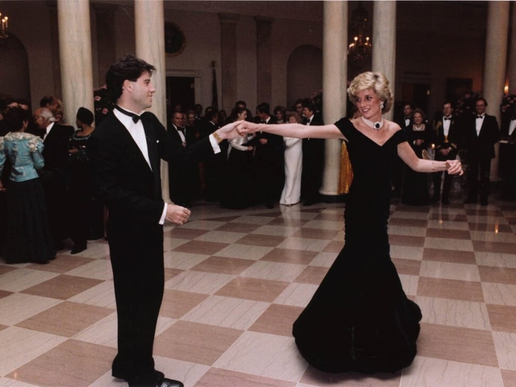 John Travolta dances with Princess Diana at a White House dinner in Washington in 1985. Photo: AP John Travolta dances with Princess Diana at a White House dinner in Washington in 1985. Photo: AP