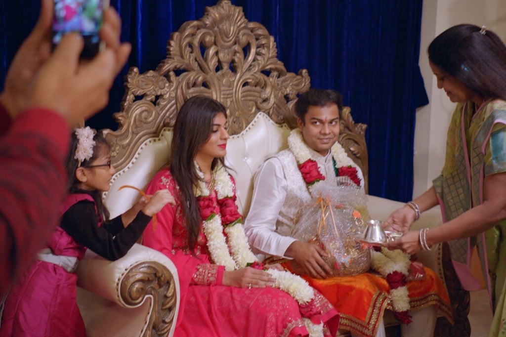 Akshay taking part in a roka, or engagement ceremony, on Indian Matchmaking. Photo: Netflix