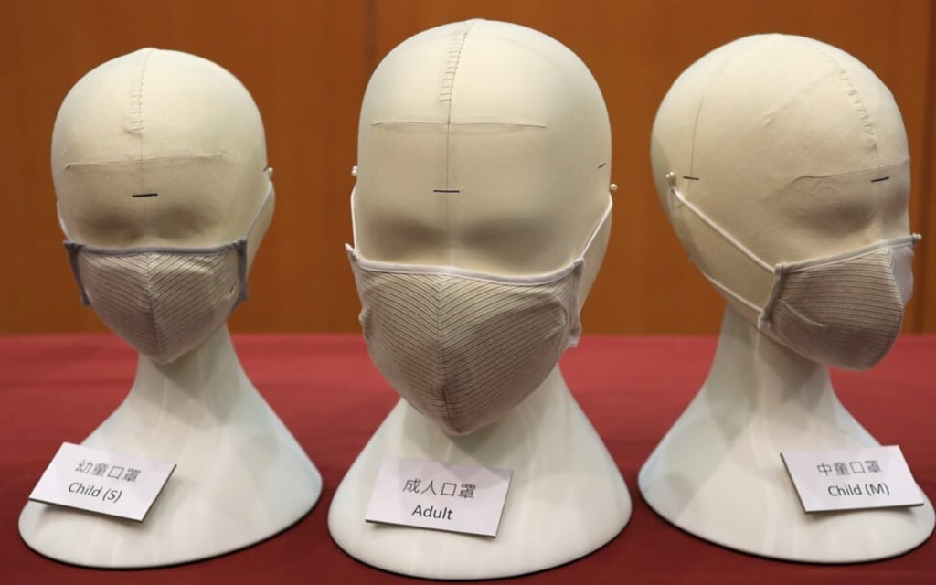 The innovative CuMask face masks, which were provided to the city’s residents for free. Photo: May Tse