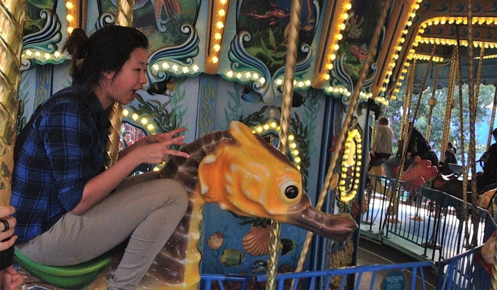A teenage Cherie Wong on a visit to Hong Kong's Ocean Park in 2014. Photo: Handout