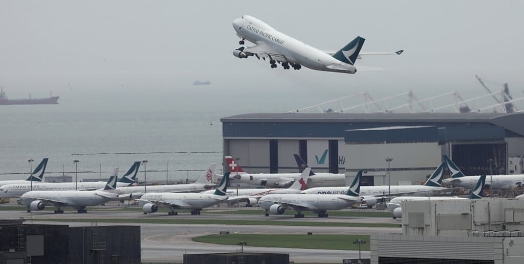 Passenger jet flights to and from Hong Kong International Airport were reduced because of international travel restrictions and border closures imposed during the Covid-19 pandemic, but air freight operations have carried on to ensure vital global supplies are safely delivered. Photo: Sam Tsang