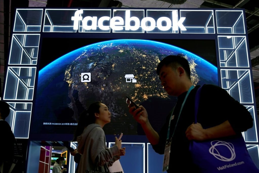 A Facebook marketing display is seen at the China International Import Expo 2019 event in Shanghai in November of last year. Photo: Reuters A Facebook marketing display is seen at the China International Import Expo 2019 event in Shanghai in November of last year. Photo: Reuters