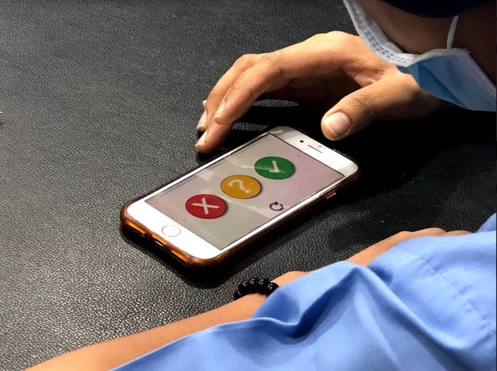 The Apprise app allows safe and confidential interviews of vulnerable people to identify human-trafficking issues. Photo: Apprise