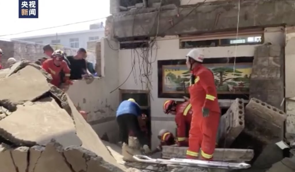 The cause of the accident was not immediately known. Photo: Weibo The cause of the accident was not immediately known. Photo: Weibo