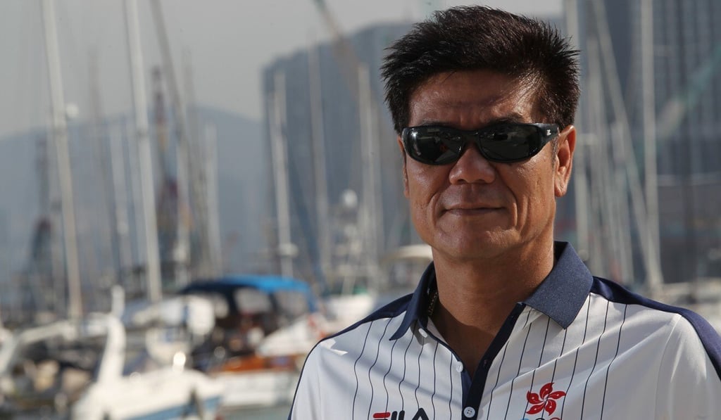 Hong Kong Sailing Federation president Tong Yui-shing won a bronze medal for Hong Kong at the 2014 Asian Games. Photo: SCMP