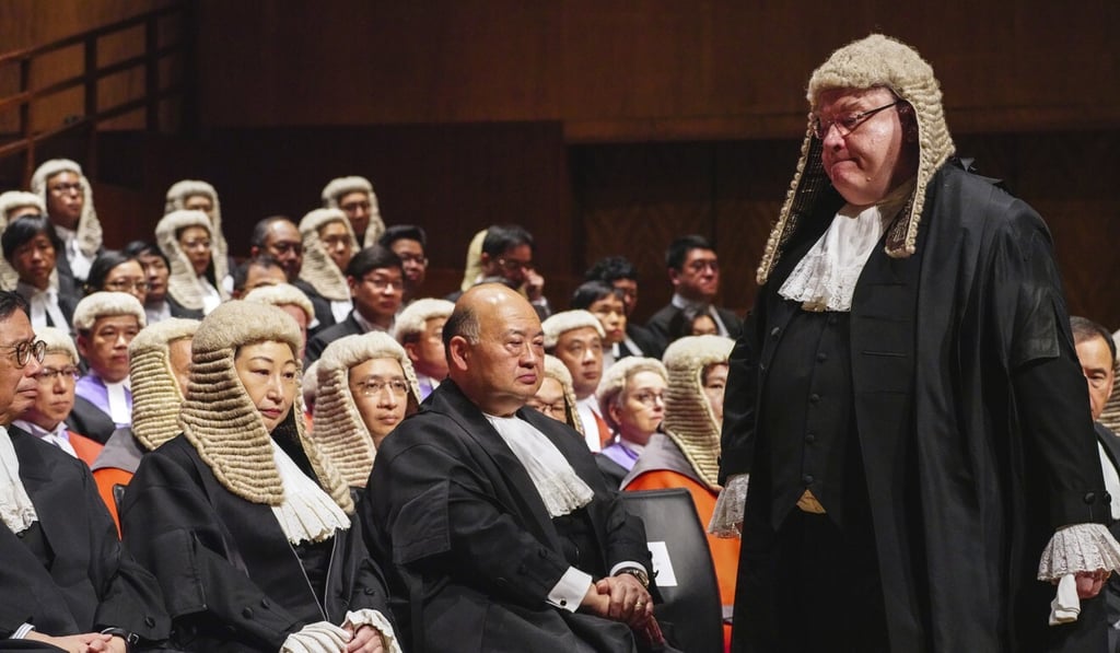 The idea that Hong Kong enjoys separation of powers was backed by Chief Justice of the Court of Final Appeal Geoffrey Ma (centre) in 2014. Photo: Robert Ng The idea that Hong Kong enjoys separation of powers was backed by Chief Justice of the Court of Final Appeal Geoffrey Ma (centre) in 2014. Photo: Robert Ng