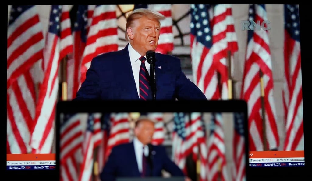 President Donald Trump delivers his acceptance speech during the 2020 Republican National Convention. Photo: Xinhua