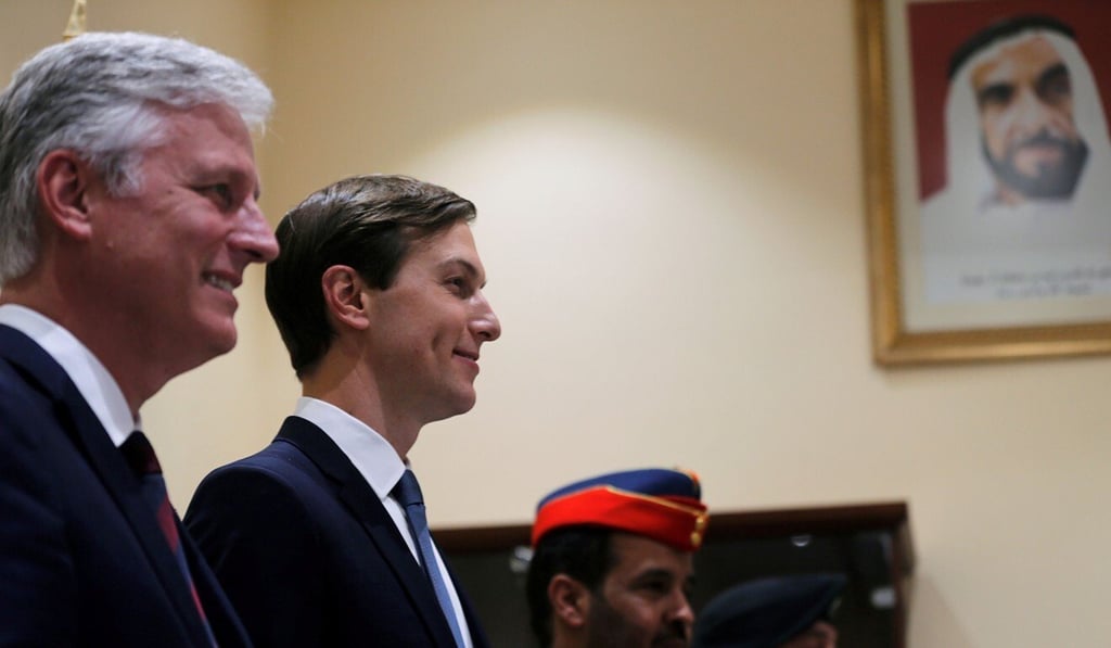 White House senior adviser Jared Kushner and US National Security Advisor Robert O'Brien. Photo: Reuters White House senior adviser Jared Kushner and US National Security Advisor Robert O'Brien. Photo: Reuters