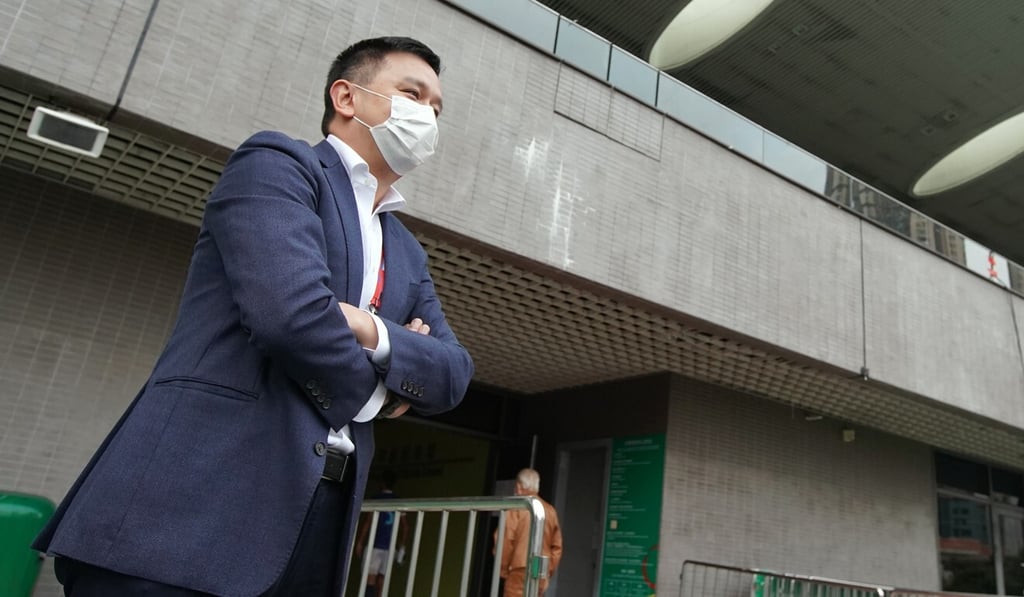 Hong Kong Football Association medical adviser Dr Patrick Yung Shu-hang attends a FA Cup first-round match between BC Rangers and Eastern Long Lions at Tseung Kwan O Sports Ground. Photo: Felix Wong