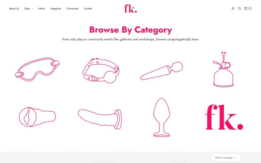 The pared-back design of We Are FK’s online store is intended to be more approachable for both men and women. Photo: We Are Fk The pared-back design of We Are FK’s online store is intended to be more approachable for both men and women. Photo: We Are Fk
