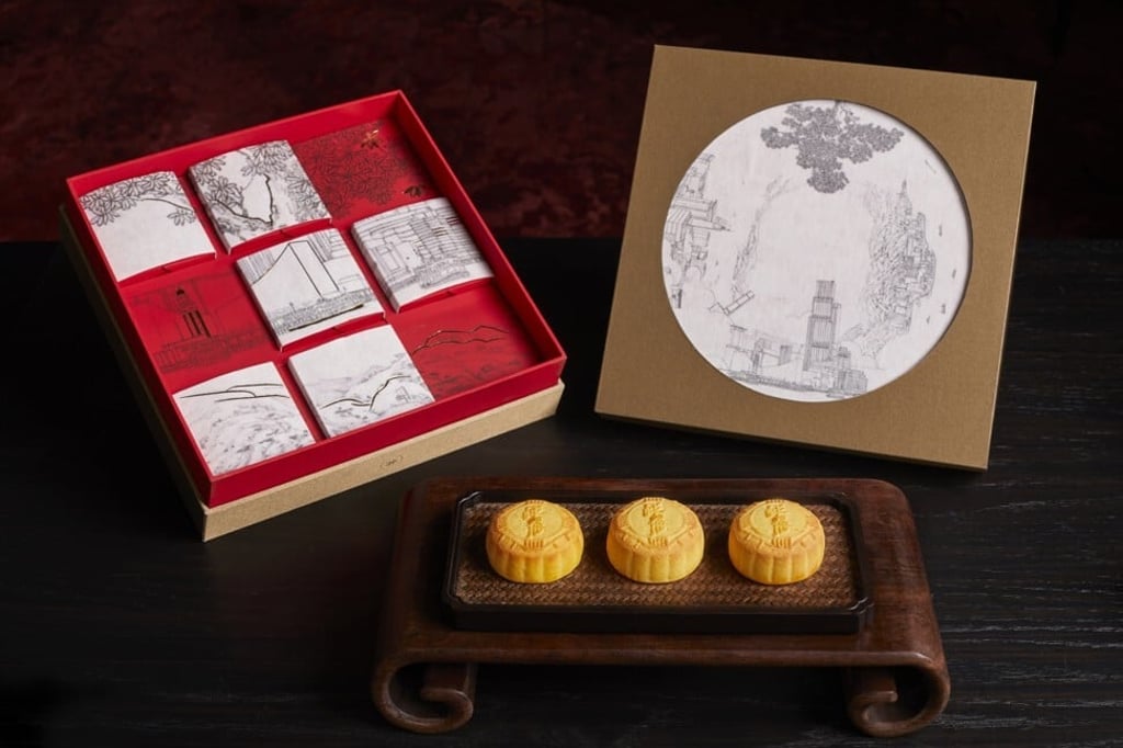 Mini egg custard mooncakes from The Legacy House restaurant at Rosewood Hong Kong. Mini egg custard mooncakes from The Legacy House restaurant at Rosewood Hong Kong.