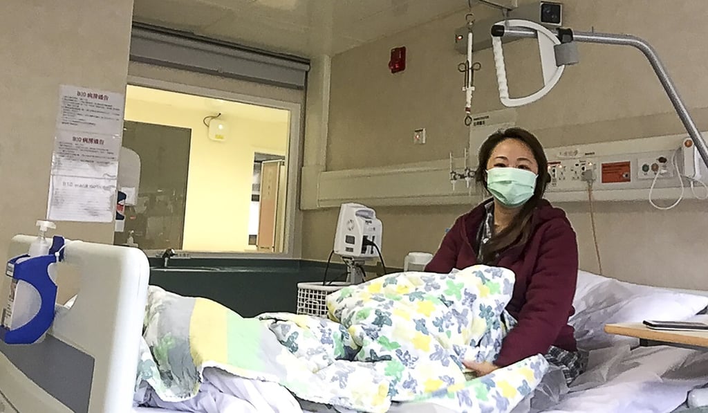 Mable Wong receives treatment for Covid-19 in hospital. Photo: Handout