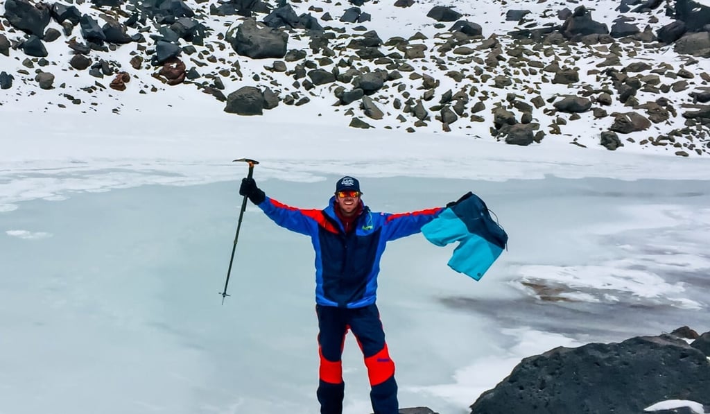 Dan Bull celebrates setting the record.