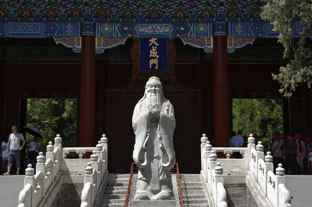 Ancient Chinese philosopher Confucius at the Confucius Temple in Beijing. Photo: AP Photo Ancient Chinese philosopher Confucius at the Confucius Temple in Beijing. Photo: AP Photo