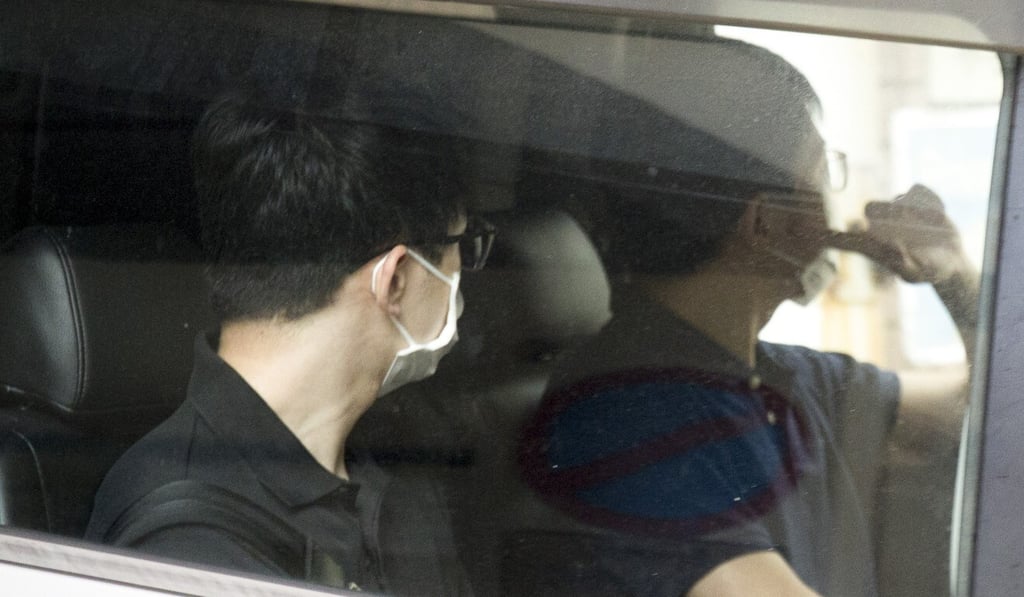 Lin Nan (left) after testifying in court on Wednesday. Photo: Brian Wong