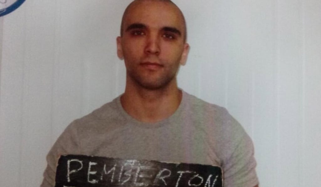 US Marine Lance Corporal Joseph Scott Pemberton poses for a mugshot in Quezon City, the Philippines. Photo: Bureau of Corrections Public Information Office handout via EPA-EFE