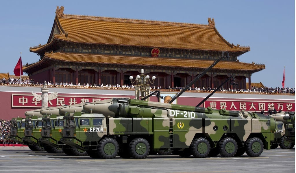 The DF-21D anti-ship ballistic missiles can potentially sink an aircraft carrier. Photo: AP