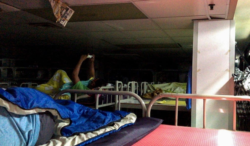The cramped quarters provided for dock workers to rest in at the Kwai Tsing Container Terminals came to light as a cluster of coronavirus cases was discovered at the port. Photo: Handout