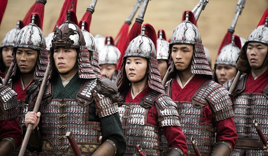 Liu Yifei (centre) in the title role of Mulan. Photo: Jasin Boland/Disney/AP Liu Yifei (centre) in the title role of Mulan. Photo: Jasin Boland/Disney/AP