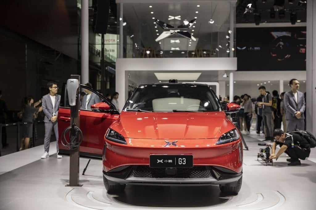 Xpeng Motor’s G3 electric SUV is displayed at the Guangzhou International Automobile Exhibition in Guangzhou, China, in November 2018. Photo: Bloomberg
