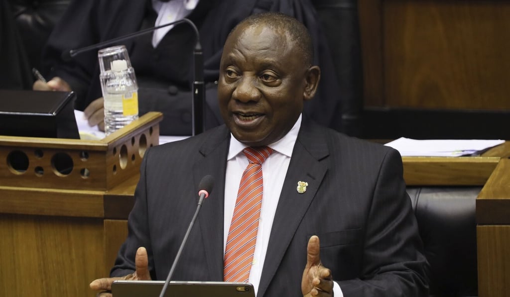 South African President Cyril Ramaphosa. Pool Photo via AP South African President Cyril Ramaphosa. Pool Photo via AP