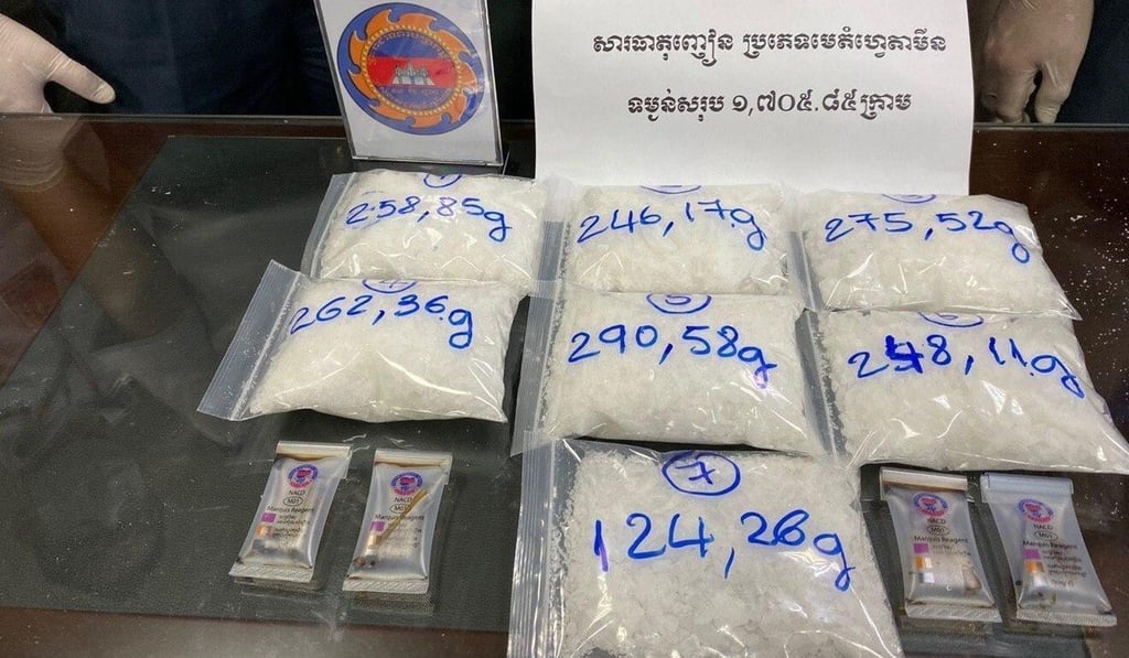 A handout photo of the methamphetamine found in Nonaka’s luggage. Photo: Handout