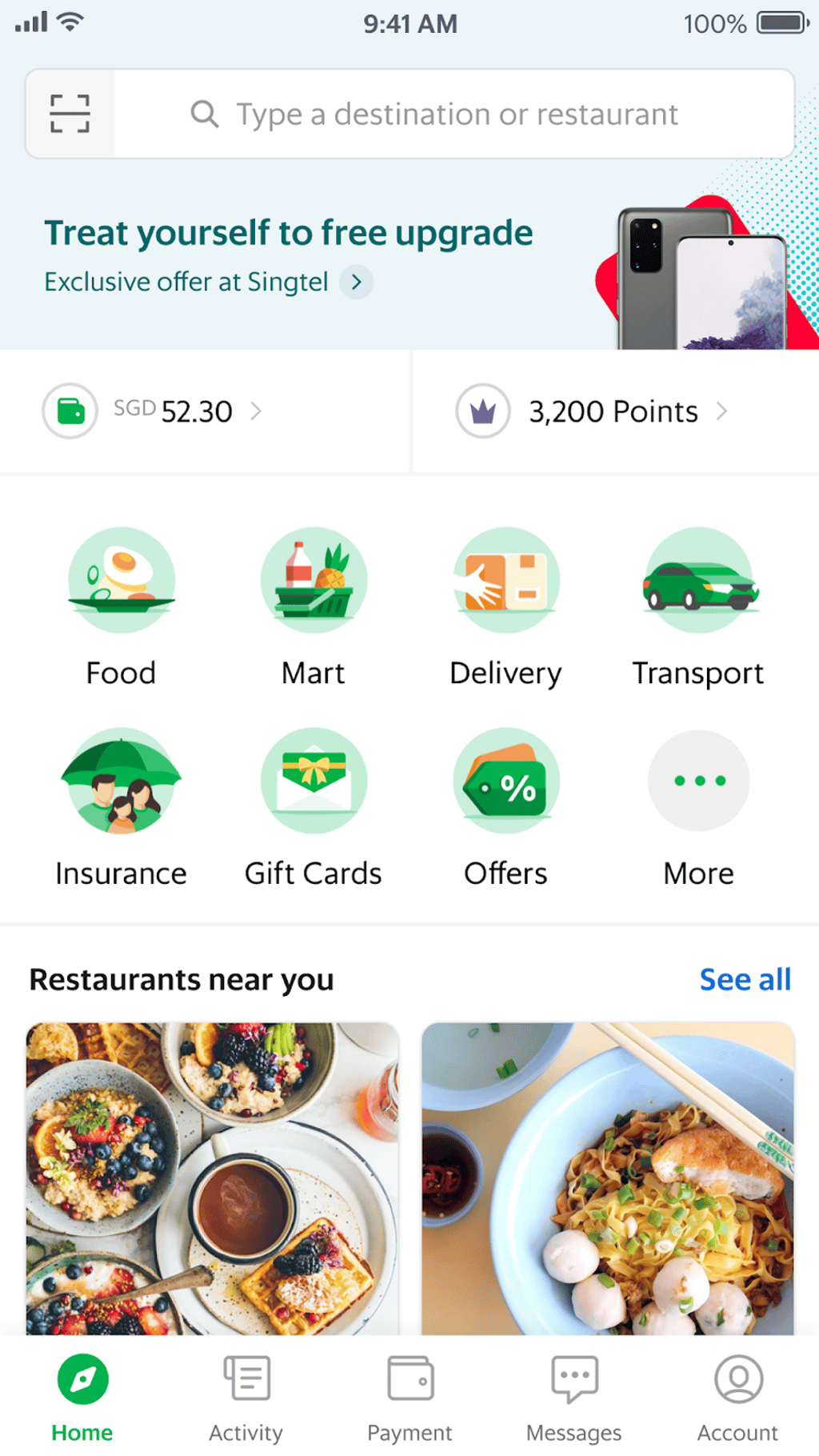 Grab, a Singaporean ride-hailing company operating in Southeast Asia, makes use of an app that also provides food delivery and digital payment services. Photo: Grab Grab, a Singaporean ride-hailing company operating in Southeast Asia, makes use of an app that also provides food delivery and digital payment services. Photo: Grab