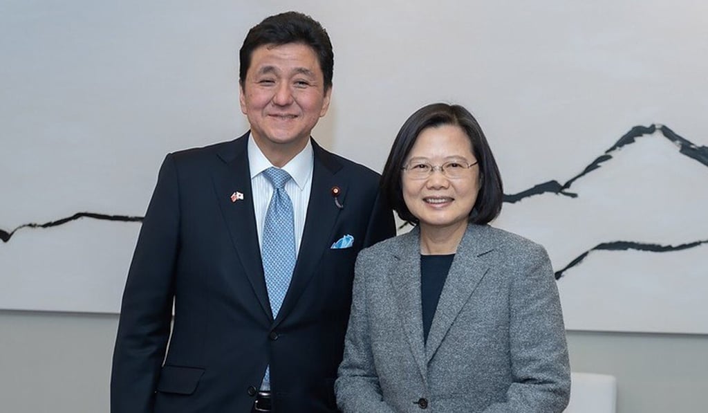 Taiwan President Tsai Ing-wen meets Nobuo Kishi at her official residence on January 12, 2020. Photo: Handout Taiwan President Tsai Ing-wen meets Nobuo Kishi at her official residence on January 12, 2020. Photo: Handout