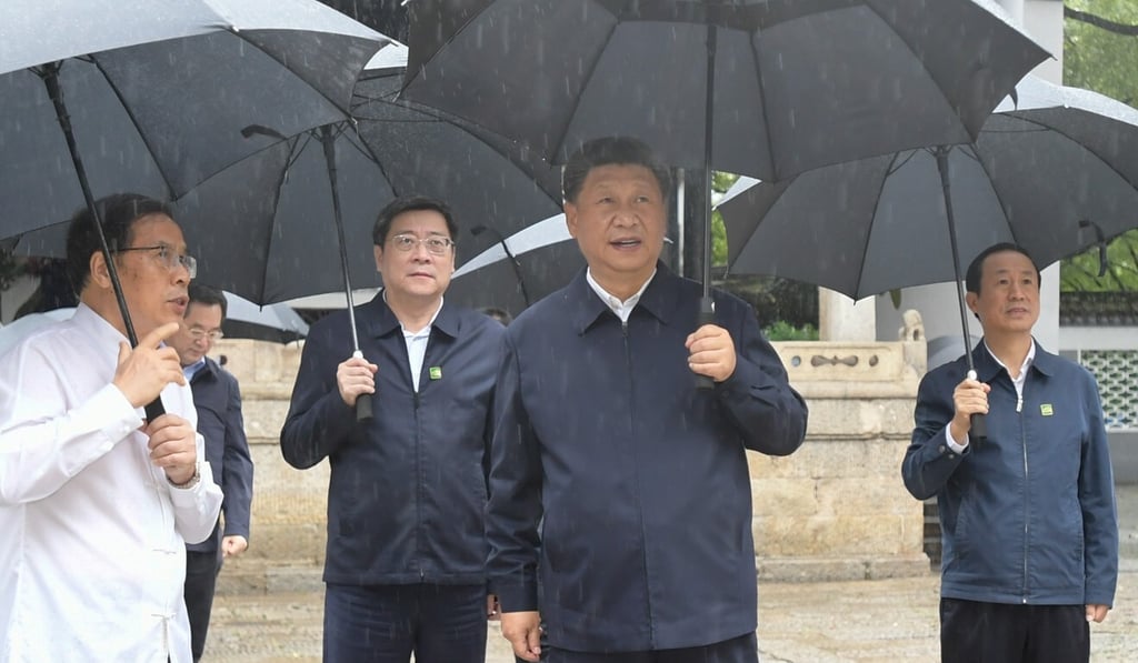 Chinese President Xi Jinping, centre, had been set to visit Japan in the spring. Photo: Xinhua