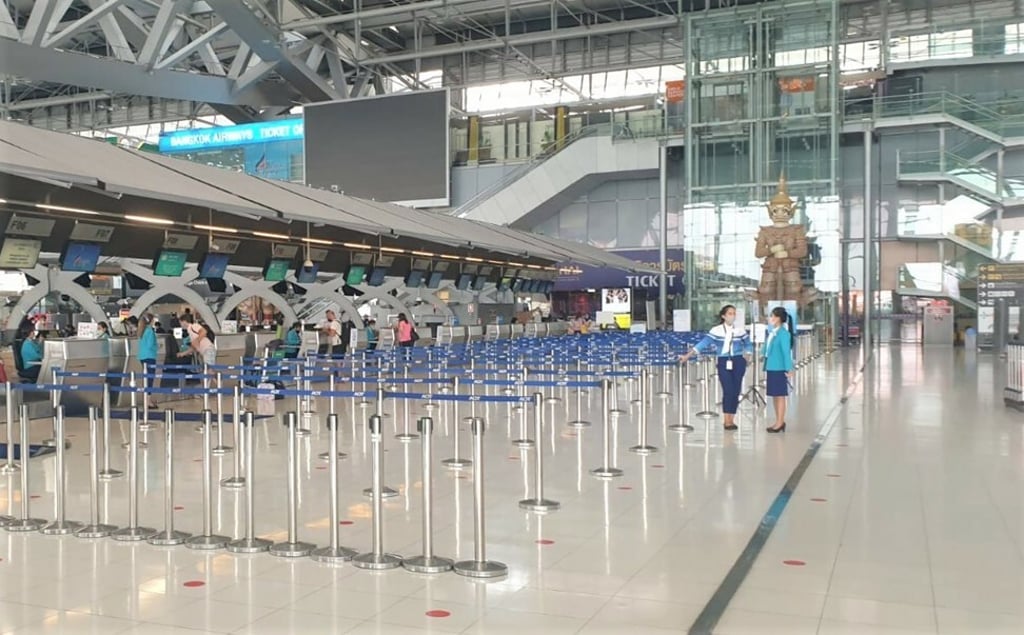 Bangkok’s airport has been devoid of passengers for months. Photo: Red Door News/Christian and Beatrice Meier
