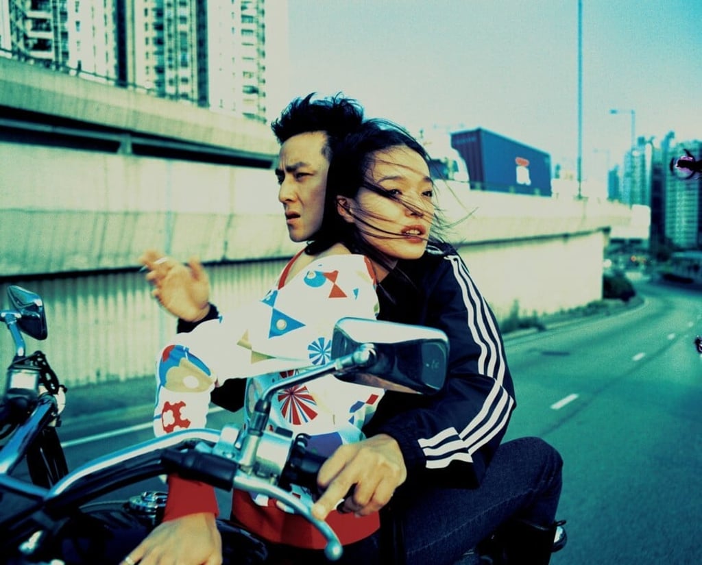 A photo of Daniel Wu and Shu Qi is among the pictures on display at the “Wing Shya x Happy Together” exhibition. Photo: Wing Shya / Blue Lotus Gallery