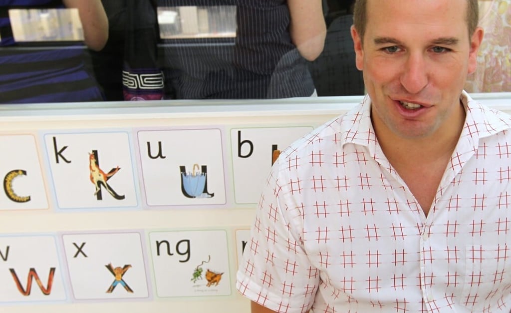 Queen Elizabeth II’s grandson Peter Phillips attends the official opening of Gold Star English and Drama School, Wan Chai, Hong Kong, in 2010. Photo: SCMP Archive