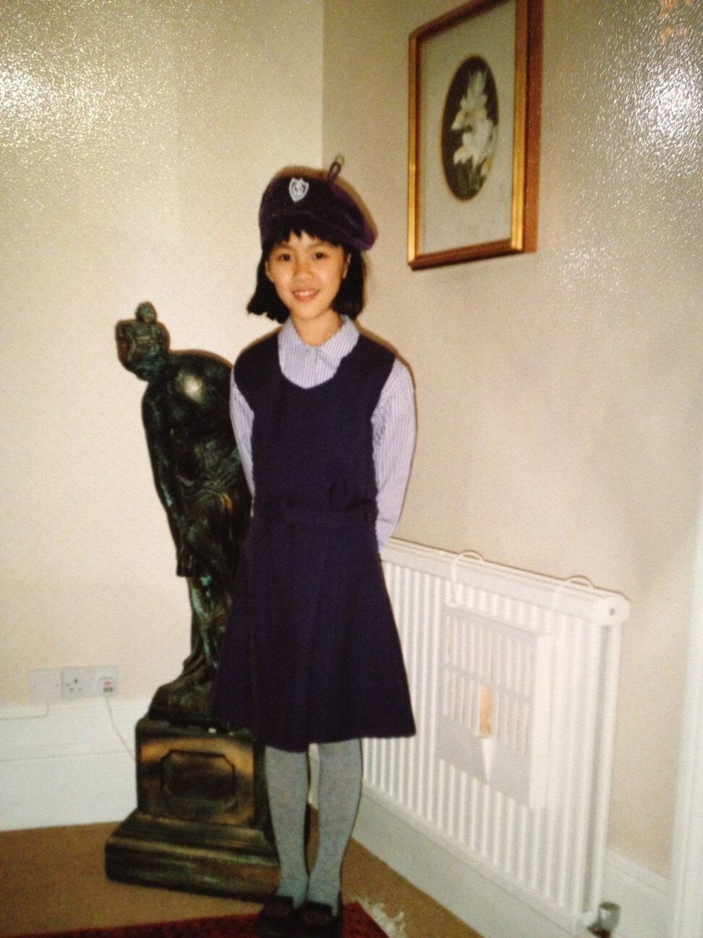 Ma-Lau wearing her Glendower school uniform. Photo: Christine Ma-Lau Ma-Lau wearing her Glendower school uniform. Photo: Christine Ma-Lau